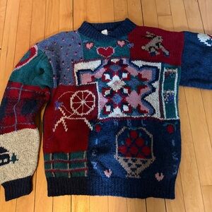 Colorful Woolrich Patchwork Sweater